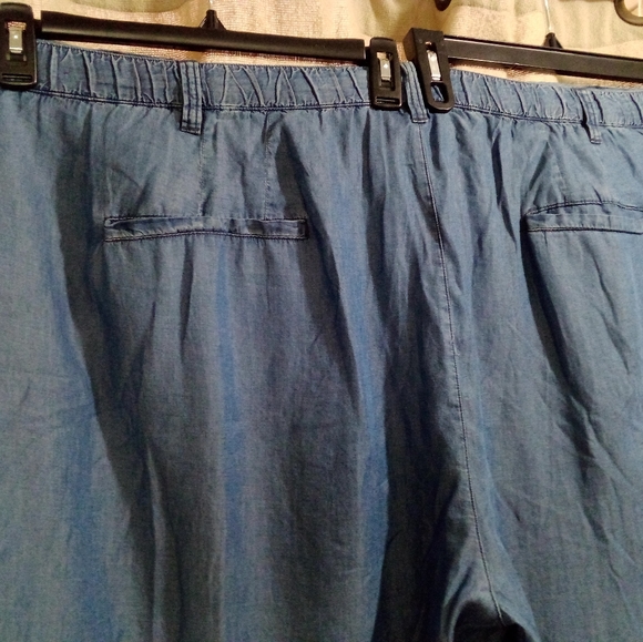 💙WIDE LEG RAYON PANTS PLUS SIZE 28 WOMEN'S CLOTHES LADIE'S TROUSERS - Picture 2 of 7